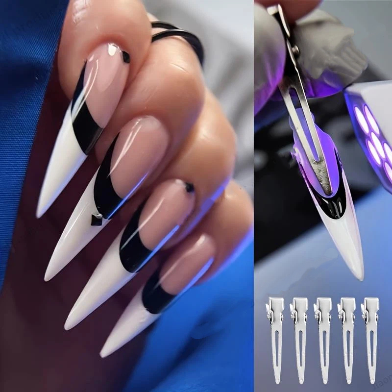 Nail Art One Piece - 【B】10Pcs Nail Art Auxiliary Positioning Clip