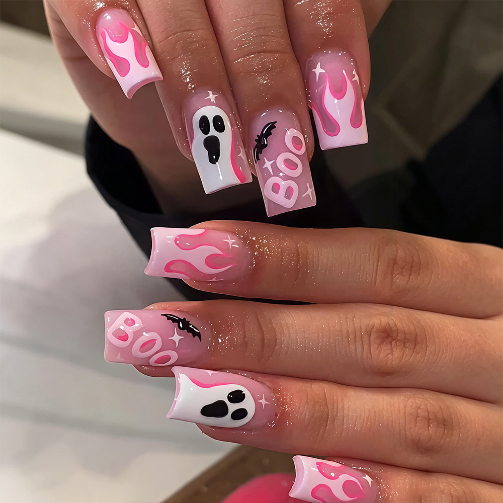 24Pcs Halloween Press On Nails - Nail Art Fake 评论和价格