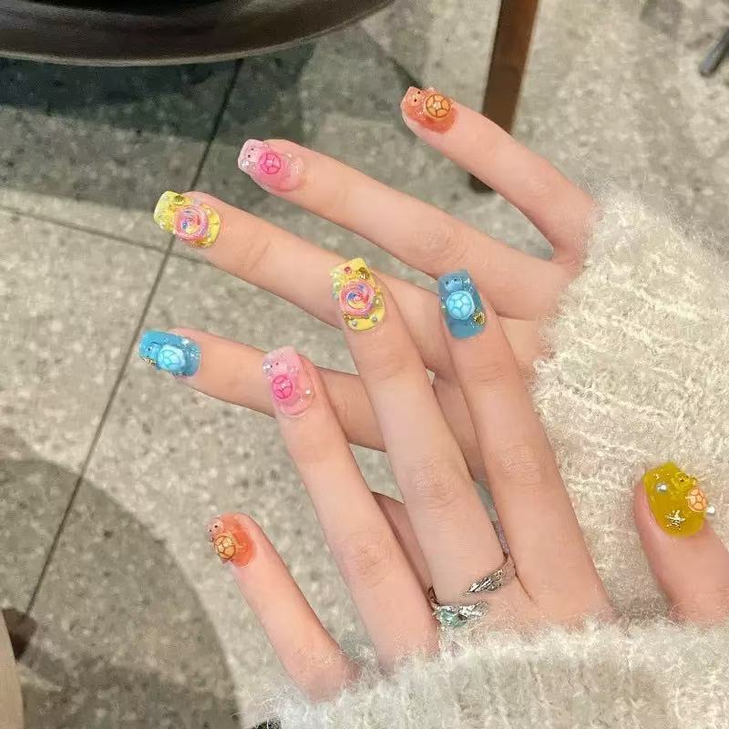 100 Mini Colorful Turtle Resin - Nail Art Fake 评论和价格