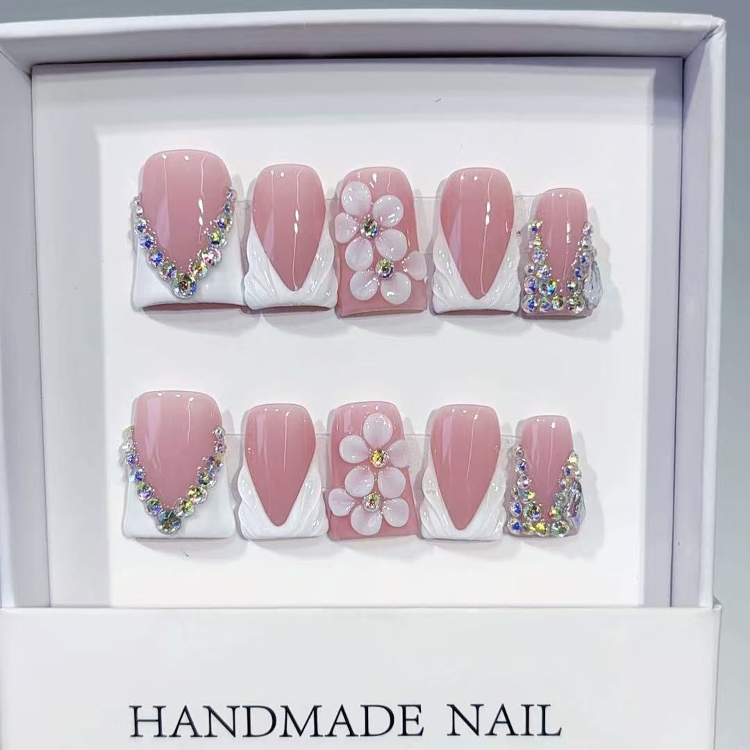 10pcs High-end Simple and eleg - Nail Art Fake 评论和价格