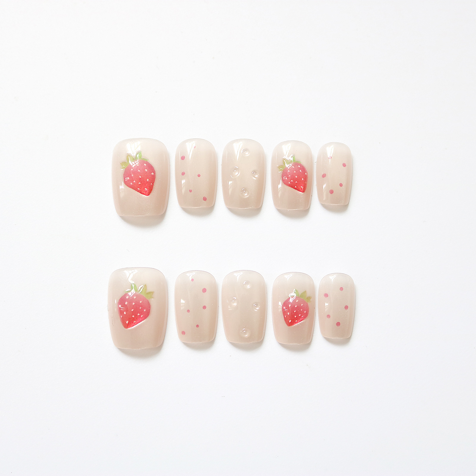 10pcs Short Square Cat Eye Han - Nail Art Fake 评论和价格